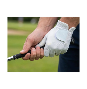 Gants de golf en cuir véritable blanc, respirants, unisexes, à enfiler, pour le sport - Product Image 3