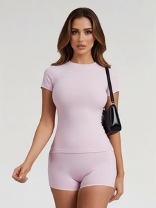 Women two piece yoga set seamless gym wear high waist fitness <b>leggings</b> sports bra custom design private label wholesale supplier - Product Image 1