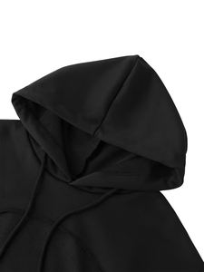 Latest Fashion Custom Crop Top Hoodie for <b>Women</b> Solid <b>Pattern</b> Short Length Pullover Sweatshirt with Front Logo Print - Product Image 4