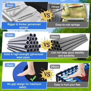 Trampoline pliable pour enfants de 10 pieds avec filet de sécurité pour la remise en forme en intérieur - Product Image 4