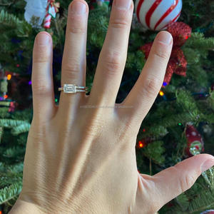 Igi/gia แล็บตัดเพชรวินเทจ14K สีเหลืองแหวนแต่งงาน/งานหมั้นใส่ได้ทั้งชายและหญิงสีขาวทองคุณภาพดีสำหรับงานปาร์ตี้ครบรอบ-คุ้มค่า - Product Image 2