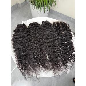 Mèches de cheveux naturels noirs non traités, ondulées, de type Bouncy Body Wave, provenant d'un seul donneur vietnamien, vente en gros - Product Image 1