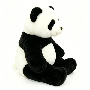 Peluche Panda Noir et Blanc Douce, Adorable Animal en Peluche Assis pour Enfants et Décoration de Chambre d'Enfant - Product Image 1
