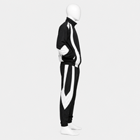 Ensemble de survêtement coupe-vent pour homme : veste et pantalon de jogging en nylon zippés