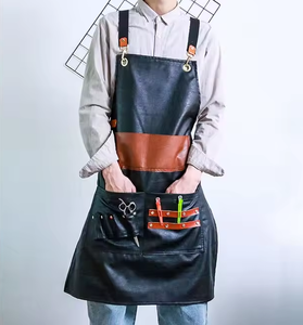 <b>Leather</b> Sleeveless Bib <b>Apron</b> Barber Beauty Nail Professional Reusable Classic Work Clothes for Men and Women - Product Image 4