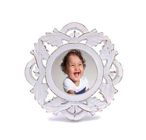 Cadre photo en bois artisanal de designer avec finition bleue thermolaquée, cadre décoratif minimaliste pour la maison, à poser sur table - Product Image 6