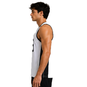 Maillot de netball personnalisé pour hommes, t-shirt sans manches pour hommes, maillot de netball en polyester pour hommes avec sublimation - Product Image 5