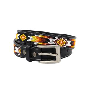 Ceinture artisanale en cuir de vachette avec motif floral, boucle à ardillon en acier, style vintage, look western, imprimé par transfert thermique, 1-1,5 pouces - Product Image 3