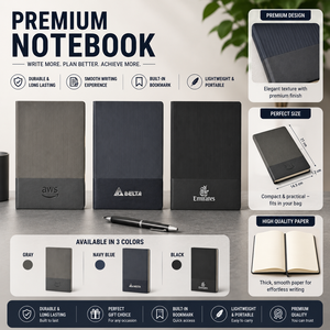 <b>A5</b> Premium PU Leather Rigid <b>Notebook</b> Daily Planner Smooth Writing Lay Flat Foil Portable Gift for Office School Travel - Product Image 4