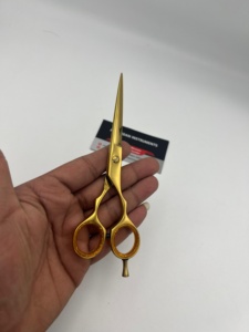 Tijeras de peluquería profesionales de 6 pulgadas J2 de acero inoxidable japonés, color oro plasma, para salón de belleza. - Product Image 3
