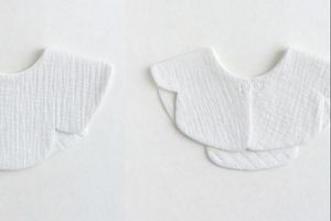 JALBEBE Bavaglino per Neonati in Mussola di Cotone Morbido con Chiusura a Bottone, Ecologico, Antibatterico, Unisex, Lavabile, per Tutti i Neonati - Product Image 3