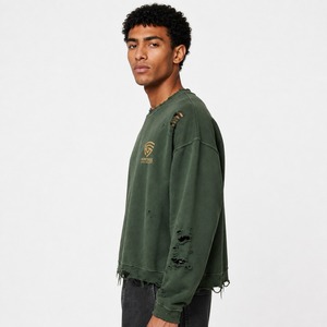 <b>Top</b> Trending Unique Style Men <b>Distress</b> Sweatshirt 100% Cotton Winter Streetwear Quick Dry Breathable for Sale Hot Selling Bulk - Product Image 2