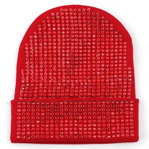 New Arrival Rhinestone Beanie <b>Hat</b> for Women Sparkly Crystal Knit Winter <b>Cap</b> Fashion Bling Beanie Low MOQ Wholesale Supplier - Product Image 6