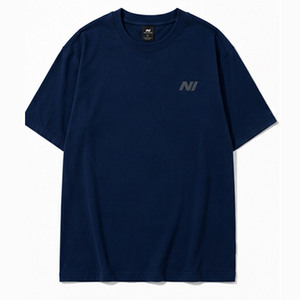 Camiseta de Hombre Azul Marino 100% Algodón, Diseño Personalizado OEM/ODM, Manga Corta, Cuello Redondo, Corte Holgado, Estilo Casual, con Logotipo Impreso en la Parte Delantera - Product Image 3