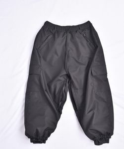 Pantalon cargo imperméable noir pour homme, taille élastique avec cordon de serrage, vêtements de sport d'extérieur - Product Image 1