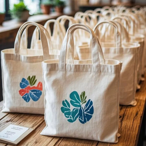 Bolsa de Mano de Lona de Algodón Resistente y Duradera, Bolsa de Compras Reutilizable de Gran Capacidad, Ecológica - Product Image 1