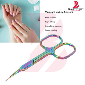 Ciseaux à cuticules en acier inoxydable, pointe pointue, élimination des peaux mortes, poignée ergonomique, outil de manucure et de pédicure - Product Image 6