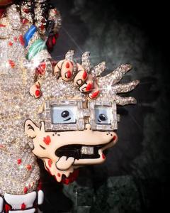 Colgante de Personaje Iced Out para Hombre con Moissanita y Baño de Rodio, Diseño de Joyería Hip Hop Audaz - Product Image 1