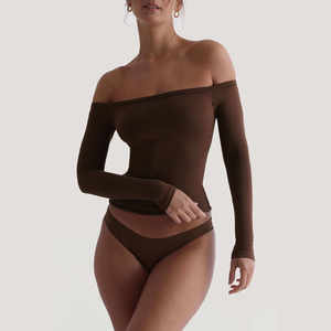 Hauts de yoga respirants de haute qualité pour femmes à manches longues, séchage rapide, vêtements de fitness ajustés, chemises de yoga slim fit - Product Image 4