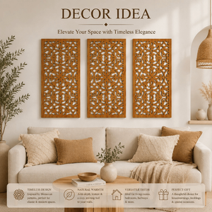 Ensemble de panneaux décoratifs muraux en bois découpés au laser de qualité supérieure |   Décoration murale Mandala pour salon, chambre, couloir et maison moderne, hôtel - Product Image 4