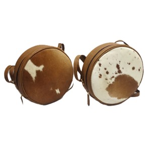 Sac à main pour femme en cuir véritable de vachette Hairon, style western, avec logo personnalisé, imprimé animal, volants et pompons, sacs à bandoulière de luxe - Product Image 4