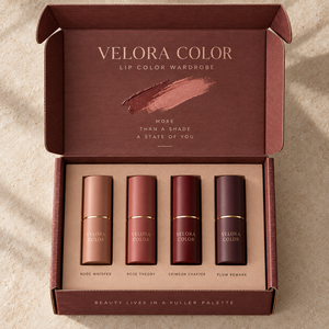 Boîte d'emballage en carton ondulé imprimée personnalisée VELORA Lip Color Wardrobe - Product Image 2