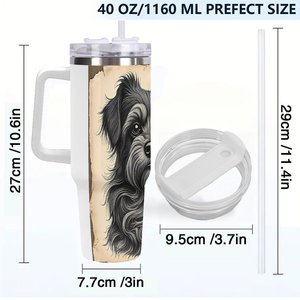 แก้วน้ำสแตนเลสเก็บอุณหภูมิ 40 ออนซ์ ลายสุนัข สำหรับคนรักสัตว์เลี้ยง - Product Image 4