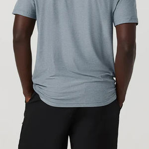 Conception de logo personnalisé, T-shirt pour homme de haute qualité, col en V, impression de logo personnalisé / couleur unie à prix avantageux pour l'été 2026 - Product Image 5