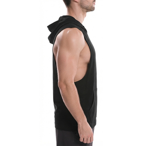 <b>Mens</b> <b>Muscle</b> <b>Top</b> Modern Hooded Tank Breathable Sleeveless Exercise Apparel Custom OEM ODM Manufacturer Bulk Sportswear <b>Men</b> <b>Muscle</b> - Product Image 2