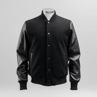 Veste universitaire personnalisée pour homme en laine/polyester avec broderie chenille, patchwork, coupe-vent, hiver, décontractée, logo sur le devant