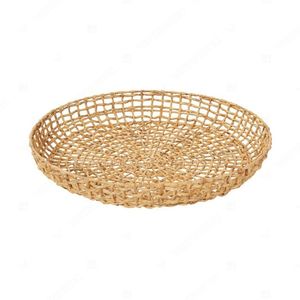 AIRY Serving Tray Woven Dinner Water Hyacinth Tray Kitchen Display - Product Image 2