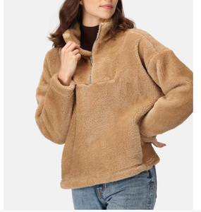 Sudadera de algodón grueso con cuello redondo y rayas, bordada y personalizada para mujer, de gran venta - Product Image 3