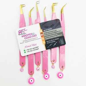 Pinzas duraderas profesionales de acero inoxidable de calidad superior Hot Picks Evil Eye Mink Lash Pinzas de extensión de pestañas Nuevo - Product Image 5