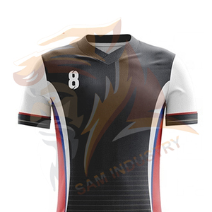 Maillots de football et ensembles d'uniformes personnalisés respirants à séchage rapide 100% polyester, service OEM, uniformes de football sublimés - Product Image 4