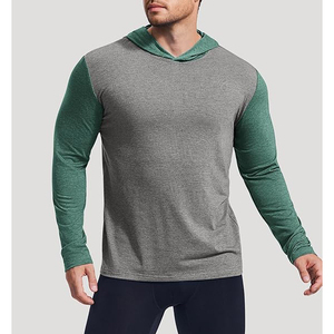 เสื้อฮู้ดแขนยาวสีเทาเขียว รุ่นปี 2026 ทรงปกติ สวมใส่สบาย ผ้าถัก สีพื้น เหมาะสำหรับใส่ในฤดูใบไม้ร่วง - Product Image 2