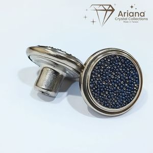 Round Crystal Fabric Covered <b>Button</b> <b>Metal</b> Sew On <b>Button</b> Decorative Garment Jeans <b>Button</b> Fastener for Apparel - Product Image 2