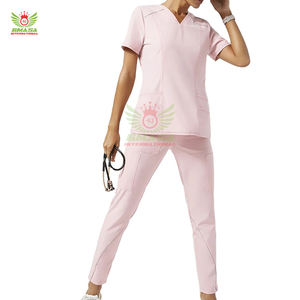 Conjunto de Uniforme Médico Moderno Unisex, Material Ligero de Satén de Algodón con Fácil Elasticidad y Silueta Elegante para Personal de Salud - Product Image 6