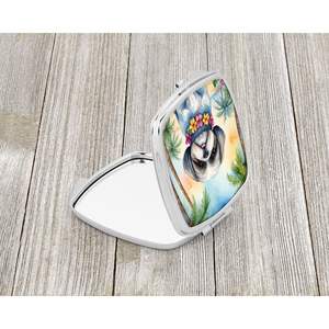 Shih Tzu Luau miroir de maquillage de voyage Compact Portable pliant cadeau de conception de poche pour les femmes et les filles - Product Image 2