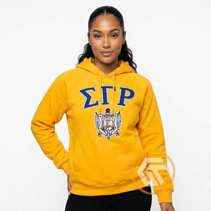 GREEK TREASURES Sudadera con Capucha Personalizada Sigma Gamma Rho para Mujer, de Algodón y Felpa, 500g, con Logotipo Bordado en la Parte Delantera, Ecológica - Product Image 4