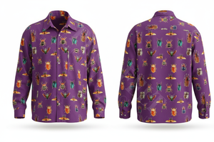 LOW MOQ Whole Sale Private Label Accepted Casual Long Sleeve Button-Up Unique Custom Design Fashion Trendy Printed <b>Dress</b> Shirts - Product Image 2