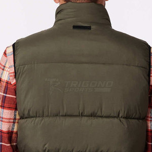 New Arrival Custom Made Men <b>Gilet</b> Jacket High Quality Canvas Stand Collar Winter Front Logo Low MOQ - Product Image 6