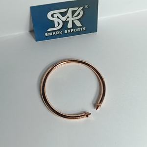 Bracelet manchette ouverte en cuivre poli, réglable, fait main, artisanat métallique, minimaliste, unisexe, bijoux en cuivre, vente en gros - Product Image 3