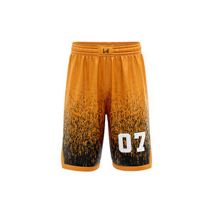 Pantalones Cortos de Baloncesto Personalizados Unisex con Logotipo del Equipo Impreso por Transferencia Térmica Delantera/Trasera, Talla Grande, Transpirables, de Secado Rápido, 100% Poliéster - Product Image 1