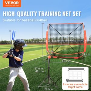 Rete Portatile 5x5 piedi per Allenamento di Baseball e Softball: Attrezzatura per Battuta, Ricezione, Lancio e Protezione Posteriore - Product Image 2