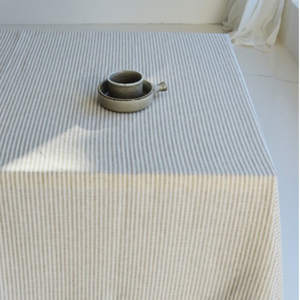 Folk Floral <b>Tablecloth</b> - Floral Stripe by Moniquebeaudincollections - Sage Green Bohemian Beige Cotton Sateen <b>Tablecloth</b> by Spoo - Product Image 5
