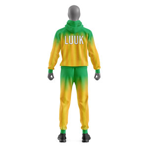 Custom Teamwear Geometric Tracksuit <b>Set</b> Unisex Hooded Jacket and Pants for Sports and Travel - Product Image 5