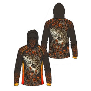 Chemise de pêche imperméable à logo personnalisé, séchage rapide, anti-UV, en Spandex/Polyester, style streetwear urbain, production en gros en usine - Product Image 5