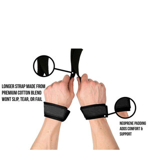 Lightweight Premium Quality Anti Slip Breathable Neoprene <b>Lifting</b> <b>Straps</b> <b>for</b> Weightlifting Bodybuilding Training Professional - Product Image 4