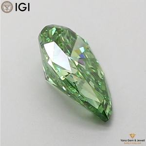 เพชรทรงลูกแพร์ 1.00 กะรัต ได้รับการรับรองจาก IGI สีเขียวสดใสแฟนซี ความสะอาดระดับ VS2 เพชร CVD ที่เพาะเลี้ยงในห้องปฏิบัติการ สำหรับแหวนสั่งทำพิเศษ - Product Image 4