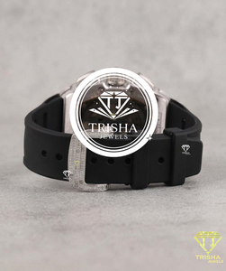 Reloj de lujo de acero inoxidable con incrustaciones de diamantes VVS Moissanite, reloj mecánico automático para hombre - Product Image 2